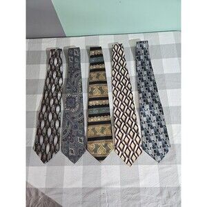 Pierre Cardin 100% Silk Tie Lot Of‎ 5 Made In USA